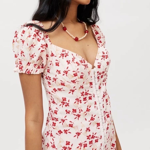 NWT Urban Outfitters Pink Floral Dress - Picture 4 of 10